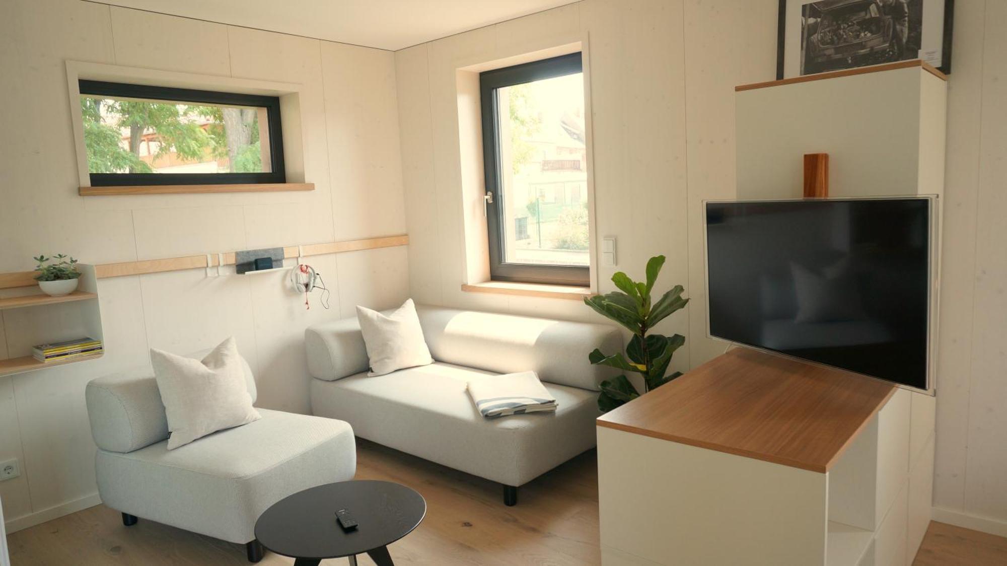 グリンマ Tiny Design-Modulhaus Mit 33 M²ヴィラ エクステリア 写真